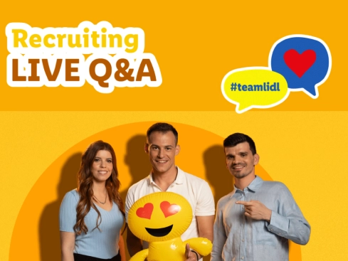 recruiting live banner with lidl recruiting team