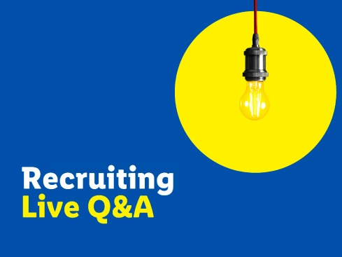 recruiting live banner with lidl recruiting team